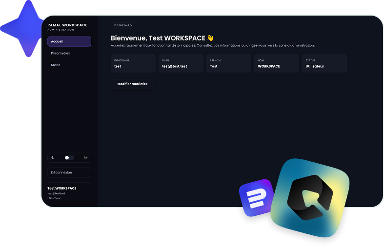 Aperçu plateforme Pamal Studio